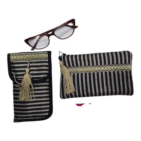 Artisanal Clutch & Glasses Case