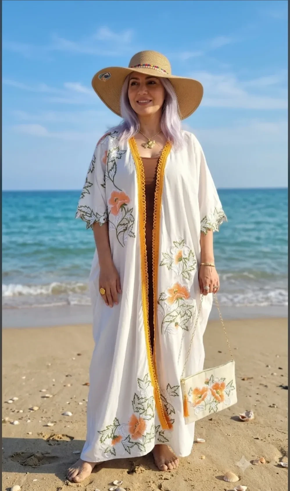 Cardigan Solaris with clutch 